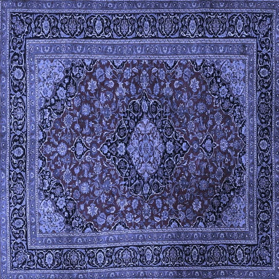 Ahgly Company Indoor Square Persian Blue Traditional Area Rugs, 5' Square
