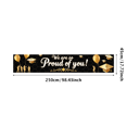 thumbnail image 7 of LUUFILx Congratulations Banner Graduation Party Decoration We Are So Proud of You Backdrop Supplies Gold Black Event Celebration Background Photography Decoration, 7 of 7