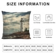thumbnail image 5 of Chilfamy Lighthouse Birds Rocky Shore Pillow Covers Soft and Durable Indoor Outdoor Pillow Case 1PC 22x22in, 5 of 5