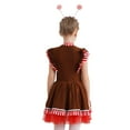 thumbnail image 2 of YiZYiF Kids Gingerbread Dress for Girls Christmas Cookie Cosplay Gingerbread Man Dance Costume Tutu Dress Brown-A 12, 2 of 7