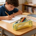 thumbnail image 4 of Estuche de Malla con Cremallera – Bolsa Portátil para Guardar Artículos de Papelería para Niños y Niñas – Organiza Bolígrafos, Lápices y Pinceles – Úsalo Como Estuche para Lápices o Bolsa Multiusos p, 4 of 7