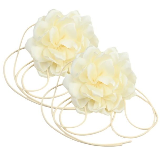 gargantillas de flores y rosas, gargantilla de flores grandes para mujeres, collar de playa de verano, joyería para mujeres y niñas