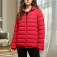thumbnail image 3 of gbyLJF Womens Lightweight Hooded Down Jackets Solid Color Long Sleeve Quilted Puffer Coats Casual Full Zip Blouse with Pockets Winter Outwear, 3 of 5