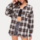 thumbnail image 1 of Puntoco Chaqueta De Mujer Chaquetas De Cárdigan A Cuadros De Moda para Mujer Tops Informales De Manga Larga con Solapa Blusa Camisas Sueltas Y Cómodas Abrigo Liquidación De Navidad Puntoco Puntoco-1790, 1 of 6
