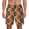 thumbnail image 2 of Goofa Dog Printed Men's Swim Trunks Board Shorts Quick Dry Mens Swimming Trunks with Compression Liner,Breathable Fit Hawaii Beach Shorts-Small, 2 of 9