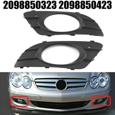 Pair Front Bumper Fog Light Cover For Mercedes For CLK W209 2005-09