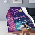 thumbnail image 2 of LHSHID 19th Birthday Girl Gift Blanket Flannel Soft and Comfortable Anti static Bed Sofa Blanket 40x50in, 2 of 6