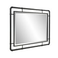 thumbnail image 6 of Tyler Dillon Matte Black Vanity and Wall Mirror with Metal Pipe Inspired Frame - 40"H x 30"W, 6 of 10