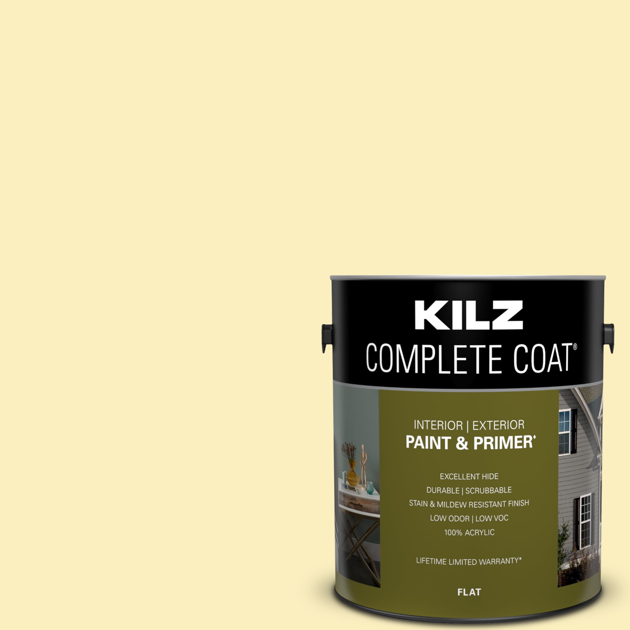 Yellow Taffy, KILZ Complete Coat Interior/Exterior Paint & Primer, 1 Gallon #LE210-02
