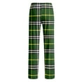thumbnail image 4 of Zimjoy Green Plaid Sleep Pant for Men Elastic Waist Lounge Flannel Pajama Bottoms Lightweight Drawstring Comfy Pajama Pants Casual Warm Sleepwear Sleep Pant with Pockets, Dark Green L, 4 of 7