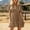 *Brown, variant on Women's Puff Sleeve V Neck Mini Dress,Casual Ruffle Hem A-Line Sundress Black,Women's Plus M