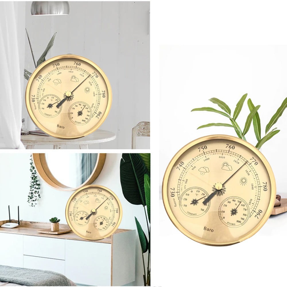 130Mm 3-In-1 Weather Station Thermometer, Hygrometer And Barometer