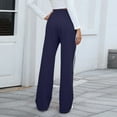 thumbnail image 7 of BRDFRL Y2K Vintage Track Pants Women Low Waist Side Striped Drawstring Straight Leg Loose Fit Joggers Navy M, 7 of 7