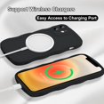 thumbnail image 5 of Compatible with iPhone 12 6.1" Wavy Edge Case, Cute Solid Color Curly Wave Shape Frame Design for Women Girls, Soft TPU Rubber Full-Body Shockproof Bumper Protection Phone Case, Black, 5 of 13