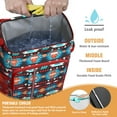 thumbnail image 2 of Retro Tribal Rustic Artistic Insulated Backpack Cooler - 20L Soft Cooler Bag, Natural Floral, 2 of 6