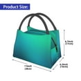 thumbnail image 2 of Balery Green Turquoise Teal Bolsa de Aislamiento Portátil – Bolsa de Almuerzo con Forro de Aluminio Mejorado, Funda Impermeable y Fácil de Limpiar para Picnic y Caja de Almuerzo, 2 of 6