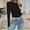 Black, variant on Dolkfu Crew Neck Womens Sweaters Fall 2025 Slim Fit Casual Black Sweater Ribbed Long Sleeve Knit Tops Tops for Woman L