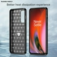 thumbnail image 5 of REQO Phone Case for OnePlus Nord 2 5G with Tempered Glass Screen Protector Cover and Slim Soft TPU Cell Accessories Protective One Plus On 1 Plus 1plus One+ 1+ Nord2 Women Men Carbon Fiber Black, 5 of 9