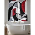 thumbnail image 5 of Red Black Twist Art Sheer Curtains for Living Room Bedroom, Light-filtering Sheer Curtain, Classic Match Rod Pocket Voile Window Treatment Drapes, 52’’Wx72’’L, 2 Panels Set, 5 of 7