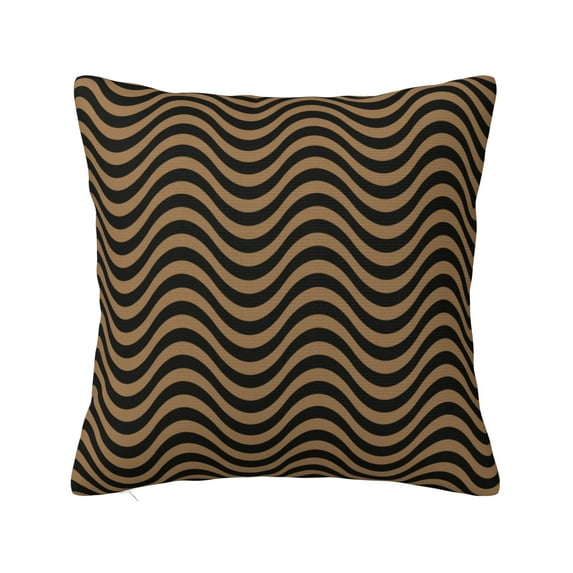 ZICANCN Wave Pattern WavyBlack Decorative Throw Pillow Covers, Bed Couch Sofa Decorative Knit Pillow Covers for Living Room Farmhouse 16"x16"