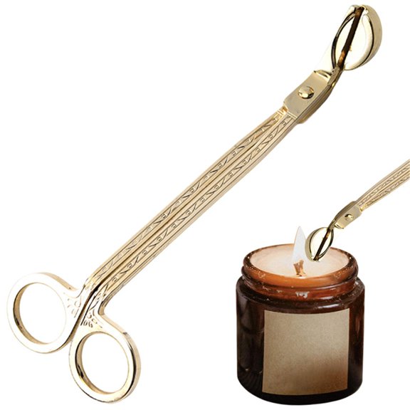 Candle Wick Trimmer, Stainless Steel Wick Cutter, Candle Scissors for Wick, Reaches Deep Into Candles to Cut Spent Cord, Allow Cleaner Burn and Prevent Soot Buildup, Candle Accessories, 7.1"