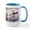 White/Blue Inside, variant on CafePress - Misty Mountains, Art, Large Mug - 15 oz Ceramic Large White Novelty Mug