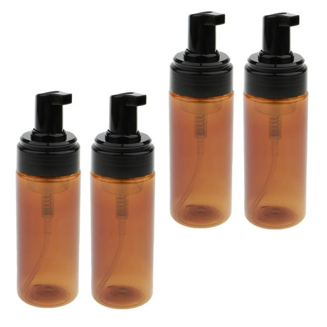 De Jabón Espumoso De 4 Piezas, Contenedor De Vacías De Espuma De Plástico Rellenable De Jabón De Baoblaze dispensador de botellas de espuma
