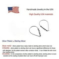 thumbnail image 4 of Sterling Silver 14mm 19 GA Upside Down Hypoallergenic Lightweight Wire Drop Threader Huggie Hoop Earrings for Women with 5 Beads, 4 of 9