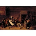 thumbnail image 2 of Jan Miense Molenaer 24x17 Black Ornate Framed Double Matted Museum Art Print Titled: Festive Scene (ca. 1650), 2 of 5
