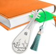thumbnail image 4 of Tnarru Chinese Bookmark Musical Instrument Bookmark Durable Metal Portable Reading Book Markers for Birthday Gift Book Lovers Writer Lute 11.8cmx2.5cm, 4 of 7