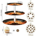 thumbnail image 5 of Wobogo Halloween Pumpkin House 3 Tier Acrylic Cake Stand with Clear Round Hold for Wedding Holiday Birthday Baby Shower Tea Party, 5 of 8