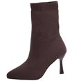 thumbnail image 2 of Taqqpue Boots for Women Heel Pointed Toe Mid Calf Boots Stiletto High Heel Slouch Ankle Boots Women, 2 of 10