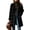 Black, variant on Women's Winter Notched Collar Plaid Wool Trench Coat Button Down Mid Long Overcoat Outerwear, Women's Plaid Wool Blend Trench Coat, Notched Lapel Single-Breasted Mid-Length Overcoat with Pockets