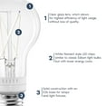 thumbnail image 4 of Luxrite Vintage A19 LED Light Bulb 7W=60W 5CCT Dimmable 800 Lumens Standard LED Edison Bulb UL Listed E26 Base 12-Pack, 4 of 7
