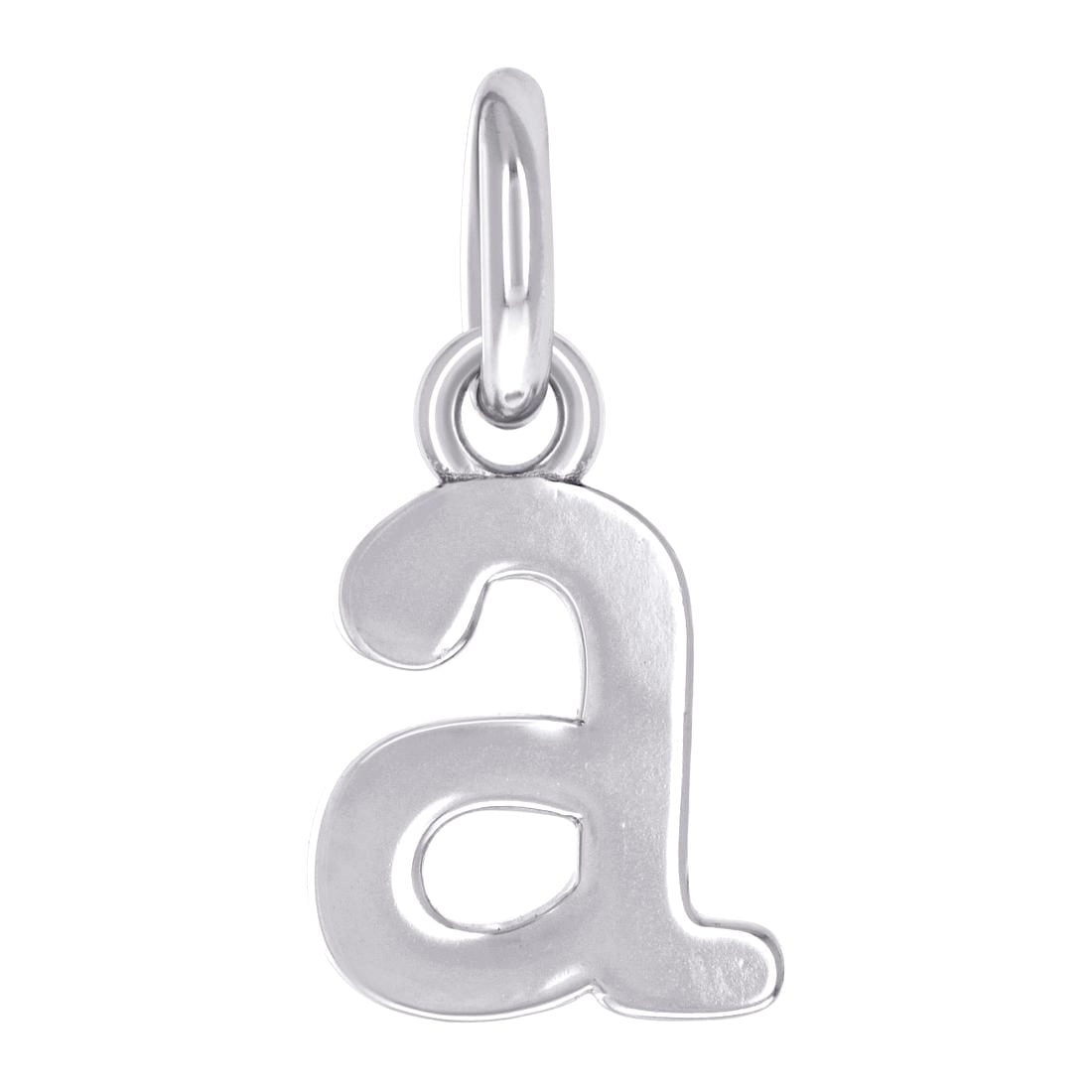 925 Sterling Silver Unisex Letter Name Personalized Monogram Initial Small Alphabet a Charm Pendant Necklace 13.5x4.5mm