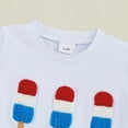 thumbnail image 4 of Toddler Boys Short Suit 4th of July Baby Boy Outfit Cute Popsicle Print T-Shirt & Star Print Shorts 2-Piece Outfit, 4 of 7