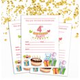 thumbnail image 2 of Darling Souvenir White Birthday Invitation Card 28 Pcs Fill or Write In Blank Invites Printable Party Supplies 5 x 7 Inches, 2 of 5