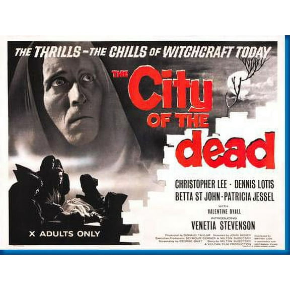 City Of The Dead Movie Metal Sign 8inx 12in Art Print on Metal 8x12 Square Adults AB Posters