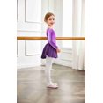 thumbnail image 4 of Arshiner Girls Ballet Leotards with Chiffon Dance Skirt Long Sleeve Crisscross Back Toddler Dance Outfit Combo, 4 of 7