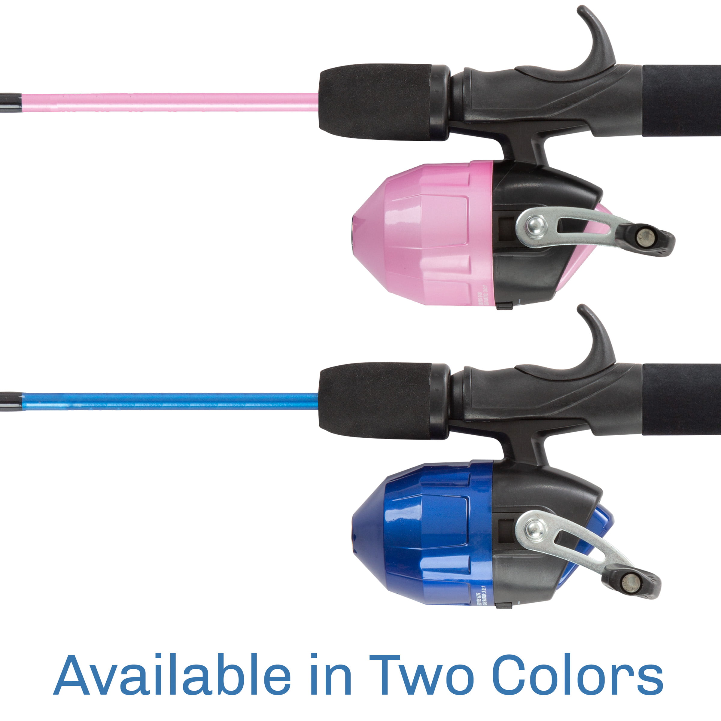 Youth Fishing Rod & Reel Combo-4'2” Fiberglass Pole, Spincast Reel &  8-Piece Tackle Kit for Kids & Beginners-Shallow Series (Pink) 