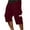 352#Wine, variant on BRDFRL Men's Below Knee Long Shorts Lightweight Cargo Capri Hiking 3/4 Multi Pockets Black 2XL