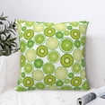 thumbnail image 4 of Yiaed Kiwi Lemon Print Pillow Covers Super Soft Decorative Square Throw Pillow Covers Case Cushion Covers for Sofa Couch Bedroom Car Decor（No pillow core）-12"x12", 4 of 7