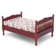 thumbnail image 2 of Cama De Casa De Muñecas, Cama En Miniatura, Mano De Obra Exquisita Delicada Para Dormitorio, Sala De Estar, Niños Y Niñas ANGGREK Marrón, 2 of 8