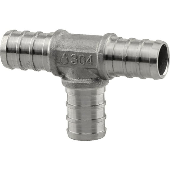 Boshart Industries 1/2 in. PEX in. X 1/2 in. D PEX in. Stainless Steel Tee