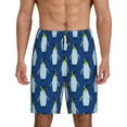thumbnail image 3 of Lsque Beautiful King Penguin Pattern Mens Sleep Pajama Shorts,Short Pajama Pants, Cotton Ultra-Soft Knit-XX-Large, 3 of 9