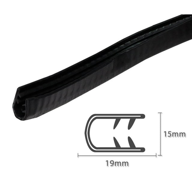 Brand New Interlocking Weatherstrip Black PVC Door Window Seal 3/4"x3/5
