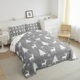 thumbnail image 3 of jejeloiu Cartoon Xmas Reindeer Full Size Comforter Sets,Merry Christmas Tree Bedding Comforter Set,Gray White Snowflake Bedding Sets For Teens,Ultra Soft Home Decor Reversible,3 Pieces, 3 of 8