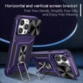 thumbnail image 5 of for iPhone 12 Pro Case Heavy Duty with Camera Cover, Build in Kickstand & Magnetic Car, Military Grade Armor Protection Cover,Sturdy Rugged Shockproof Case For iPhone 12 Pro, Purple, 5 of 10