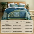 thumbnail image 3 of CHARRYARN King Size Quilt Set - Comforter Set Blue Bedding Sets, Soft Coverlet Patchwork Reversible Lightweight Bedspread with 2 Pillow Shams, (104"x90", 3 Pieces), 3 of 6