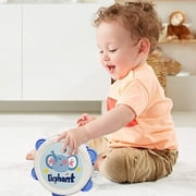 Wdhugt Blue Musical Tambourine Toy For Babies 5.5 Inches Long Plastic With Gentle Sounds For Sensory Play Blue
